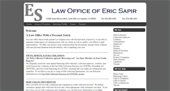 Desktop Screenshot of ericsapirlaw.com
